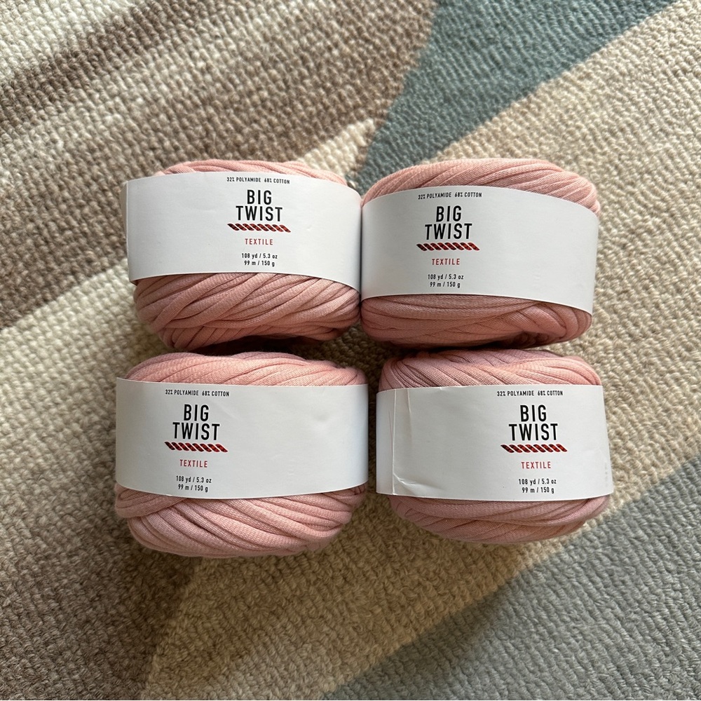 Joann’s Big Twist Textile Super Bulky Yarn Lt Pink - 4 pack